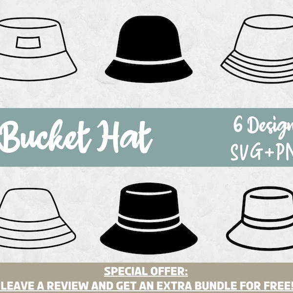 Bucket Hat SVG, Svg files for Cricut, Hat SVG, Bucket Hat Png, Bucket Hat Clipart, Paper Doll Clipart, Summer SVG, Bucket Hat Cut File