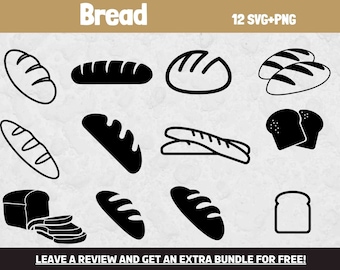 Bread SVG, SVG Files for Cricut, Bread Png, Baker Png, Baking svg, Bakery Svg, Dough Svg, Bread Cut File, Bread Design SVG, Bread Silhouette