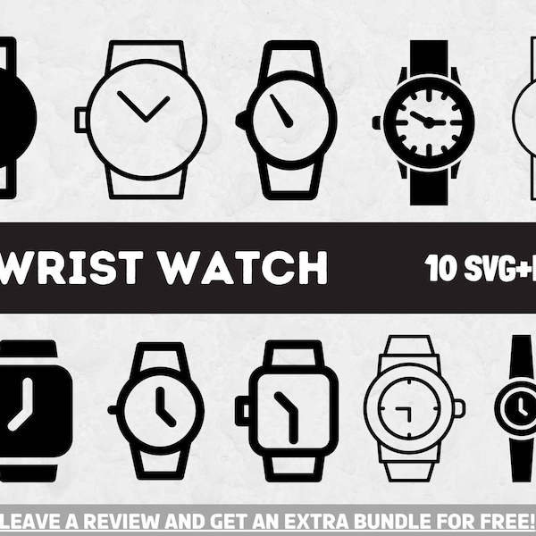 Wrist Watch SVG, Svg files for Cricut, Wrist Watch Clipart Image, Watch Icon, Watch Vectors, Watch PNG, Time Clipart, Time Design Svg