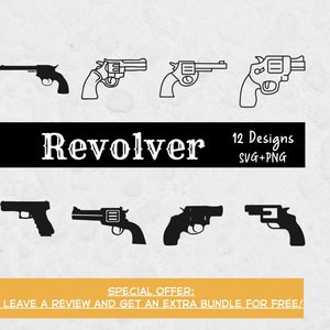 Revolver SVG bundel, SVG-bestanden voor Cricut, Revolver gesneden bestand, westerse Svg, Texas Svg, wapen SVG, Cowboy clipart, Gun clipart, Gun cut-bestand