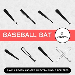 Kij baseballowy SVG, pliki SVG dla Cricut, obraz clipart kija baseballowego, sportowy svg, plik do cięcia kija baseballowego, dzień gry Svg, projekt kija SVG, odbijanie