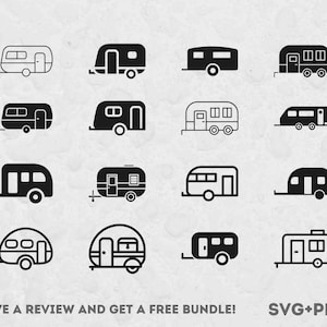 Caravan Svg Bundle, SVG Files for Cricut, Caravan Clipart, Home away from home, Happy Camper, Camper Wagon, Travel SVG, Holiday Clipart