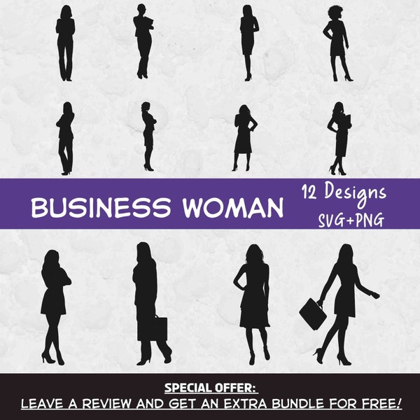 Business Woman Svg Cut Files, SVG Files for Cricut, Business Clipart, Business Woman Silhouette, Boss Babe Svg, Woman Cut File, Female PNG