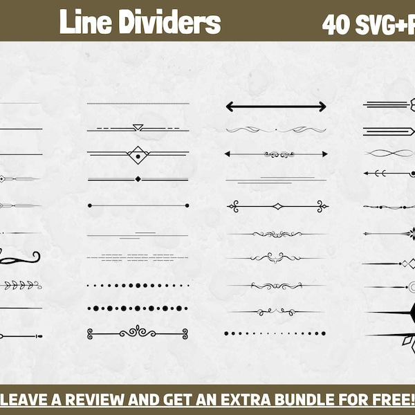 Line Divider SVG, Svg Files for Cricut, Line Divider Cut File, Wedding Clipart, Graphic Design SVG, Divider Svg, Design Element Svg