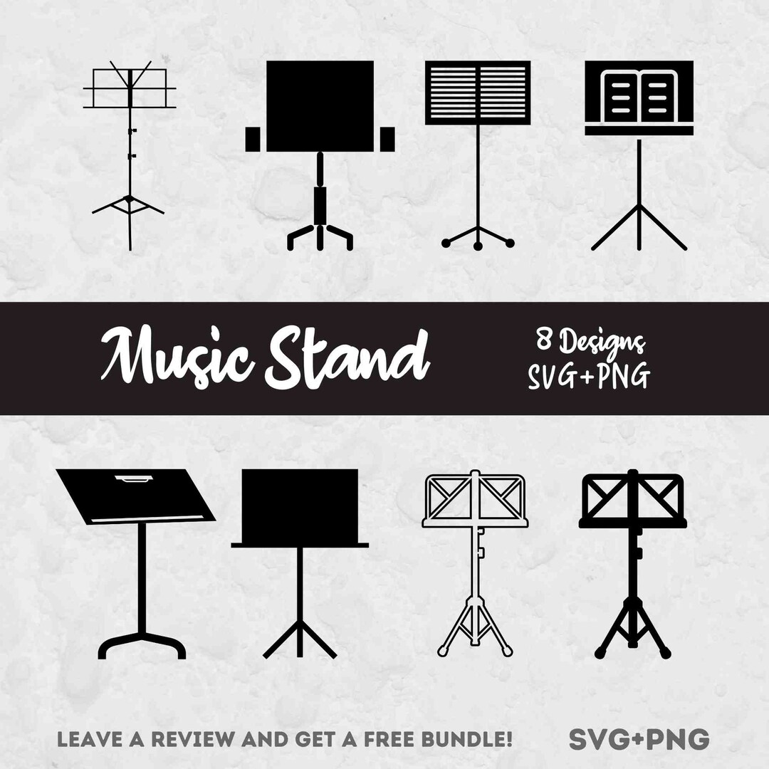 Music Stand Svg, SVG Files for Cricut, Music Clipart, Notes Svg, Music