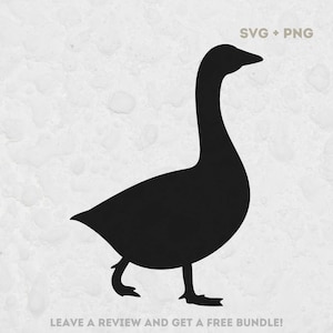 Goose Silhouette Svg, Svg Files for Cricut, Goose Cut File, Goose Vector, Farm Animal SVG, Farm Clipart, Goose Clipart, Bird Clipart Image