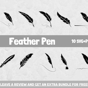 Feather Pen Svg bundel, SVG-bestanden voor Cricut, Svg schrijven, Pen Clipart, Schrijven van SVG, Auteur Svg, Schrijven Clipart, Retro Svg, Schrijven Tool