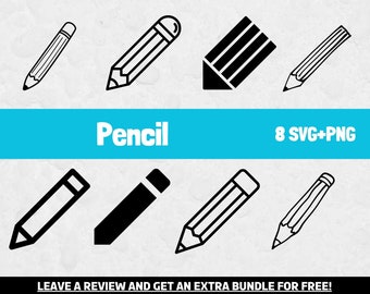 Lápiz SVG, Archivos SVG para Cricut, Lápiz PNG, Dibujo SVG, Artista SVG, Clipart de Lápiz, Archivo de Corte de Lápiz, Escritura SVG, Escuela SVG, Clipart de Profesor