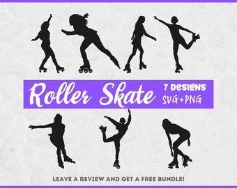 Roller Skate SVG, pliki SVG dla Cricut, sylwetka rolki, clipart rolki, plik do wycinania rolek, Rollerblade SVG, Roller Derby