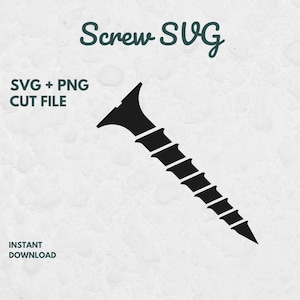 Screw SVG, Svg files for Cricut, Screw Clipart Image, Build Clipart, Wood SVG, Wood Clipart, Wood Worker, Screw Cut File, Carpenter Design