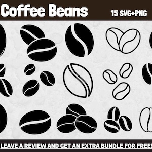 Pacchetto SVG di chicchi di caffè, file SVG per Cricut, Barista SVG, Clipart caffè, Chicco di caffè Svg, Coffee Design svg, Coffee Shop, Amante del caffè