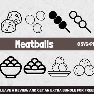 Almôndegas Svg, Arquivos Svg para Cricut, Food Svg, Meatball Clipart, Italian Meatballs, Meatball SVG, Chef Svg, Cook Svg, Meat SVG, Food Clipart