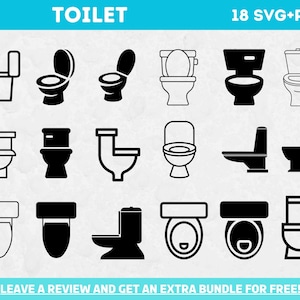 Toilet SVG bundel, Svg-bestanden voor Cricut, loodgieter Svg, Toilet Clipart Image, Badkamer Svg, Loodgieter clipart Image, Toilet PNG, Wc SVG Cut File