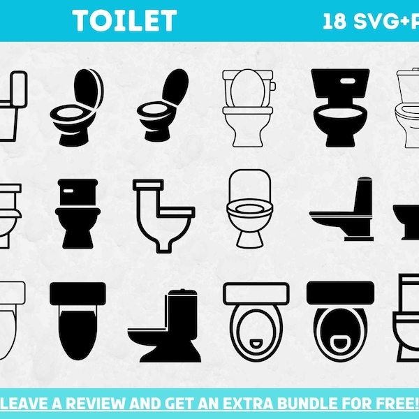 Toilet SVG Bundle, Svg files for Cricut, Plumber Svg, Toilet Clipart Image, Bathroom Svg, Plumber clipart Image, Toilet PNG, Wc SVG Cut File