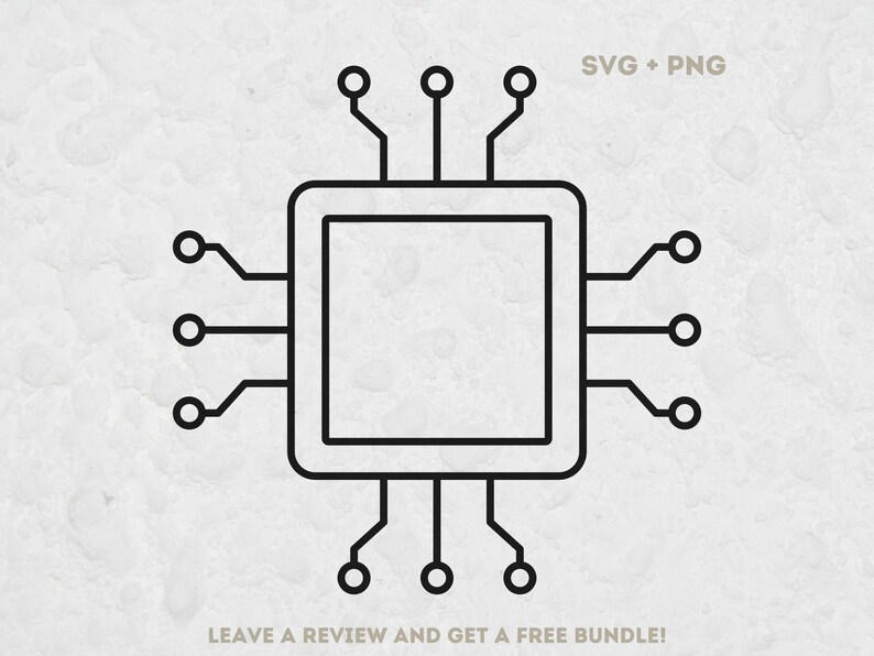 Processor Stack Svg Microchip SVG Icon, CPU Chip SVG, Circuit Processor Icon, Computer Chip ...