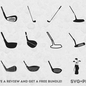 Club de golf SVG, fichiers SVG pour Cricut, golf SVG, clipart golf, golf Svg, clipart joueur de golf, clubs Svg, Svg Golf Design, icônes de golf, club