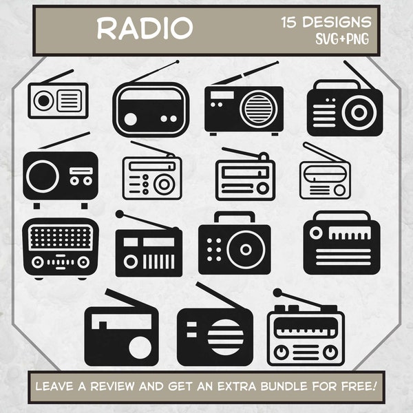 Vintage Radio SVG, Svg files for Cricut, Radio PNG, Music Svg, Radio Clipart, Vintage Clipart, Radio Cut File, Vintage Radio Design SVG