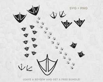 Duck Svg Bundle, SVG Files for Cricut, Duck Cut File, Duck Track Clipart, Duck Footprint Svg, Duck Clipart, Bird Foot Print Cut File, Ducks