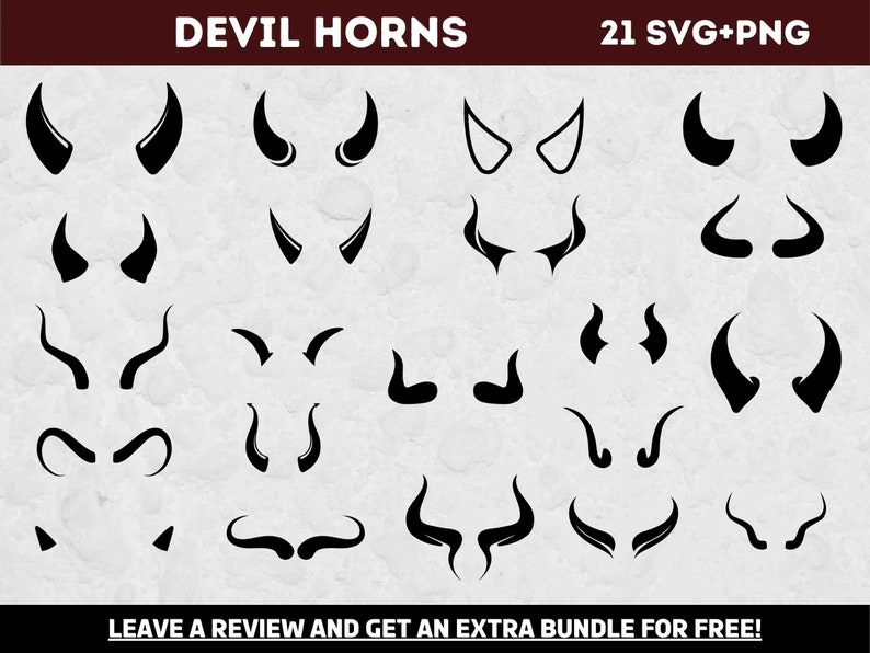 Devil Horns Svg Svg Files for Cricut Horns PNG Horn SVG - Etsy