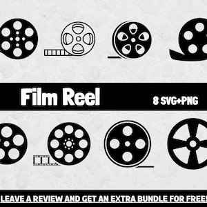 Filmrolle SVG Bundle, SVG-Dateien für Cricut, Filmcliparts, Film SVG, Film geschnitten Datei, Kino SVG, Film Nacht SVG, Filmrolle Png