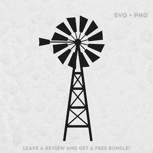 Moulin à vent SVG, fichiers SVG pour Cricut, moulin à vent Png, ferme SVG, silhouette de moulin à vent, moulin à vent Clipart, extérieur SVG, bâtiment SVG, vent SVG