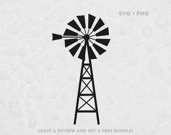 Windmill Svg, SVG Files for Cricut, Windmill Png, Farm SVG, Windmill Silhouette, Windmill Clipart, Outdoors Svg, Building SVG, Wind Svg