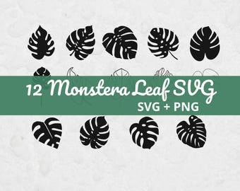 Monstera Svg Bundle, Svg Files for Cricut, Leaf SVG, Plant Svg, Monstera  Silhouette, Monstera Cut File, Tropical SVG - Etsy Israel