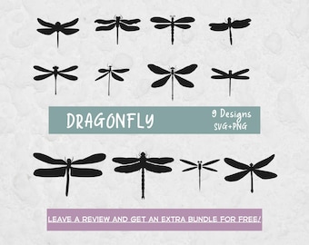 Dragonfly Svg Bundle, Svg Files for Cricut, Dragonfly Clipart, Insect Svg, Dragonfly Cut Files, Insect Clipart, Summer SVG, Dragonfly PNG