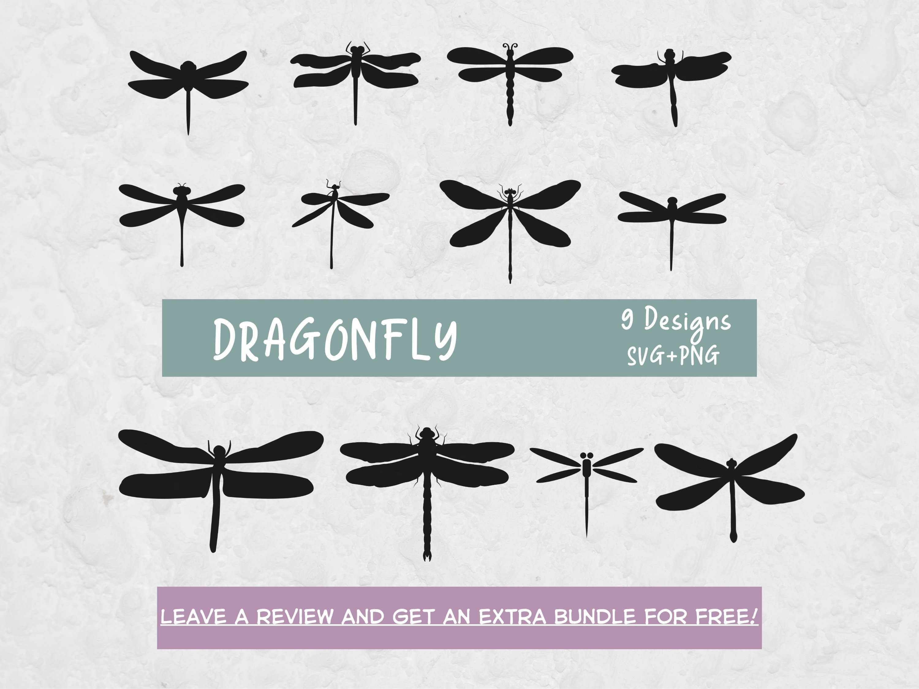 Dragonfly Svg Bundle, Svg Files for Cricut, Dragonfly Clipart, Insect ...