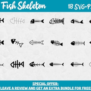 Fish Skeleton Svg, Svg Files for Cricut, Nautical Svg, Dead Fish Svg, Skeleton SVG, Ocean Svg, Fishing SVG, Fish Clipart, Bones Svg Cut File