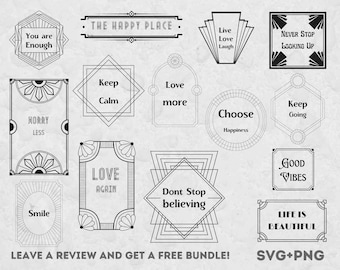 Art Deco SVG, SVG Files for Cricut, Art Deco Cut Files, Art Deco PNG, Retro Wall Art, Art Deco Sign Svg, Art Deco Design Svg, Retro Clipart
