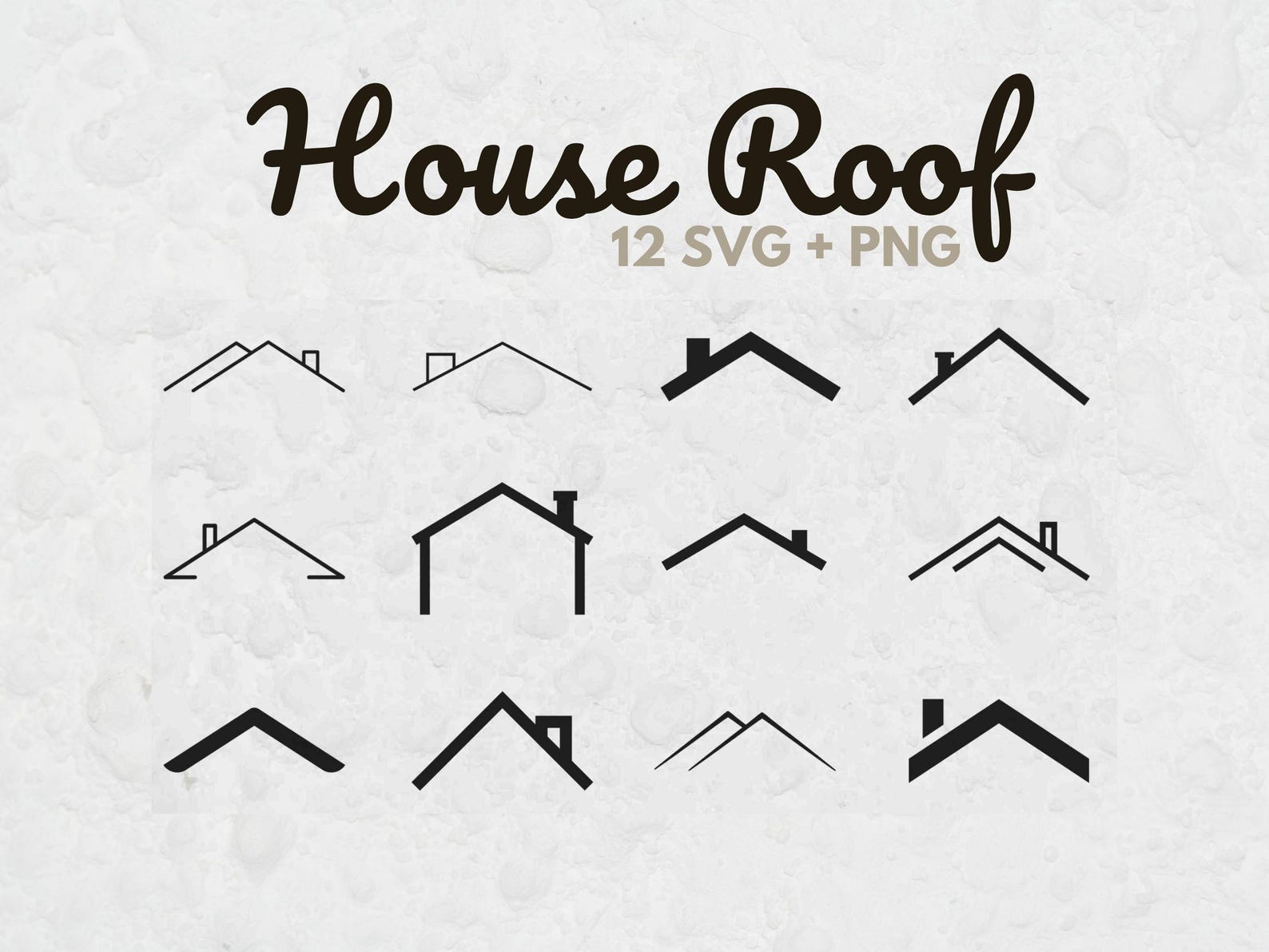 House Roof SVG Bundle, Real Estate Logo SVG, Realtor Branding, Roof ...