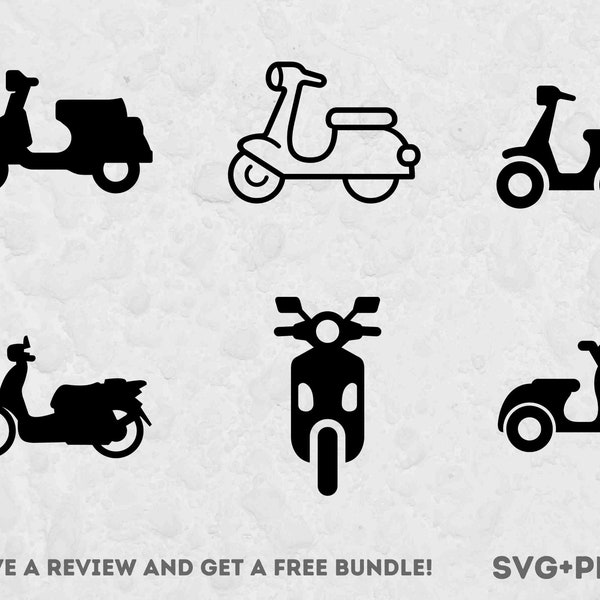 Scooter Svg, Svg files for Cricut, Scooter Clipart, Transportation Svg, Scooter Silhouette, Motorbike SVG, Scooter Bike, Transport Clipart