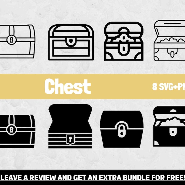 Chest SVG, Treasure Chest Svg, Pirate clipart, SVG Files for Cricut, Pirate SVG, Treasure svg, Kids Clipart, Cricut Svg, Instant Download