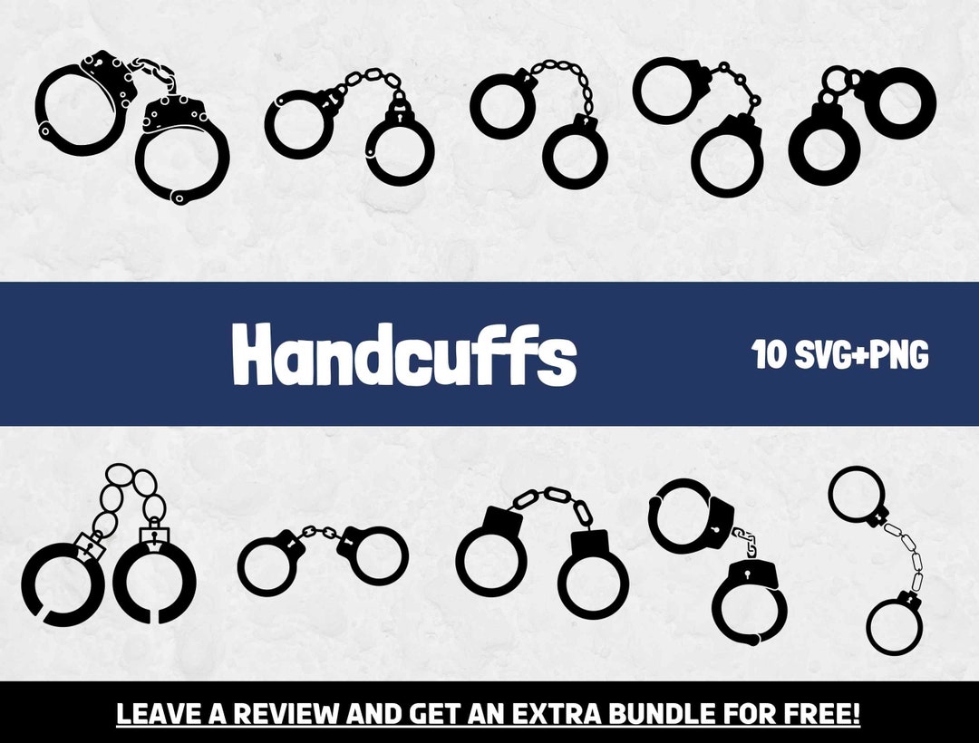 Handcuffs SVG Bundle Svg Files for Cricut Police Clipart Etsy
