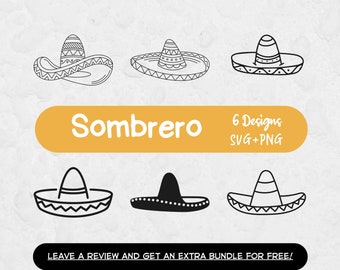 Sombrero SVG, SVG Files for Cricut, Sombrero Png, Mexican Svg, Mexican Clipart, Sombrero Clipart, Sombrero Cut File, Cinco de mayo SVG