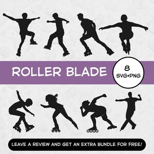 Rollerblade Silhouette Svg, SVG-filer för Cricut, Rollerblade Clipart, Rollerblade Cut-fil, Rollerblade Svg, Skate Svg, Rollerblade Design
