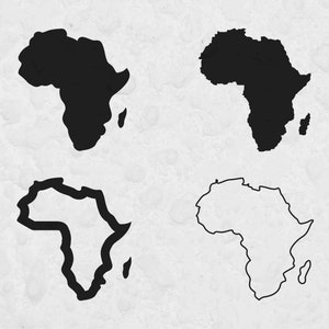 Africa SVG, Africa Outline Svg, file Svg per Cricut, Mappa dell'Africa, Africa Vector, Download istantaneo, Africa Cut Files, African Svg