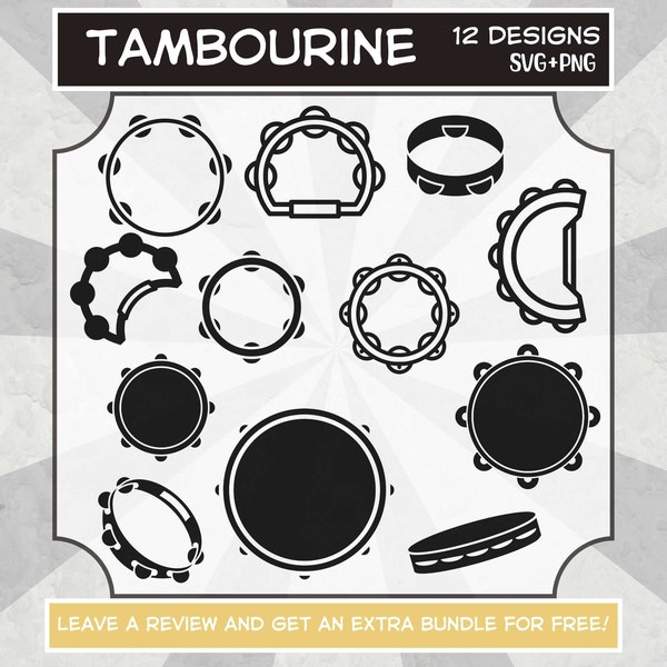 Tambourine Svg, SVG Files for Cricut, Tambourine PNG, Rhythm Clipart, Tambourine Clipart, Musical Instrument Svg, Tambourine Cut Files