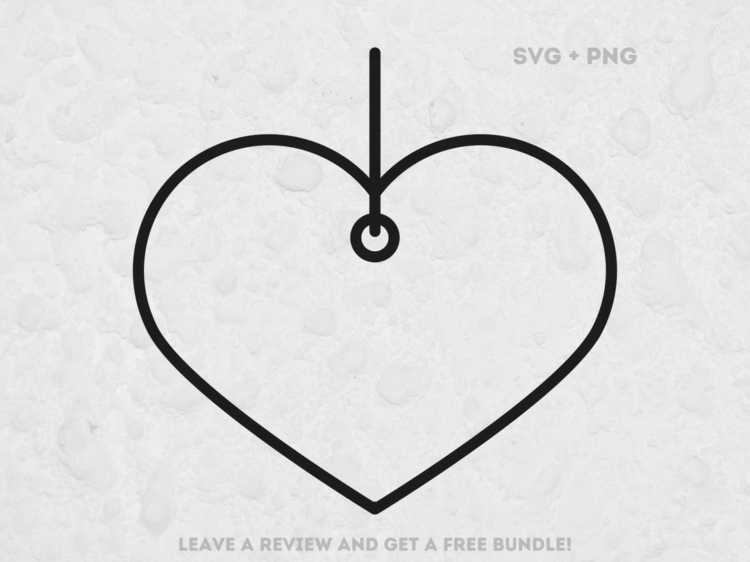 Hanging Heart SVG, Svg Files for Cricut, Frame Svg, Heart Clipart