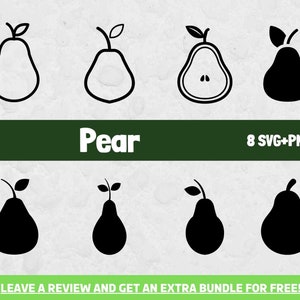 Pera SVG, file SVG per Cricut, clipart pera, frutta SVG, pera Png, file di taglio pera, pera albero in formato Svg, giardino in formato Svg, estate in formato SVG, vettori pera