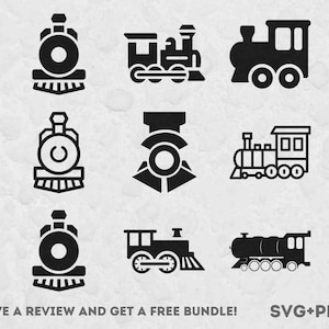 Tren svg, archivos svg para Cricut, locomotora svg, silueta de tren, archivo de corte de tren, tren ferroviario svg, tren clipart, trenes SVG, viaje PNG