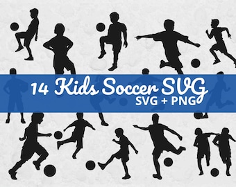 Kids Soccer Svg, SVG Files for Cricut, Sports SVG, Soccer Clipart, Soccer Kid svg, Kids Clipart, Silhouette Svg, Soccer Silhouette