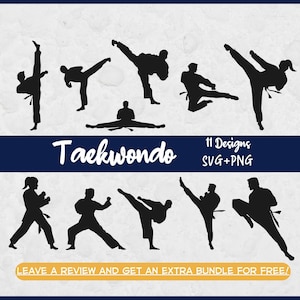 Taekwondo Svg, Taekwondo Cut File, Commercial Use, Tae Kwon Do Svg, SVG Files for Cricut, Martial Arts Clipart, Taekwondo Silhouette
