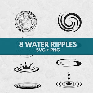 Water Ripple SVG, Svg files for Cricut, Water SVG, Water Cut Files, Water clipart, Water Ripple Vectors, Water Shapes, Ripple SVG, Splash