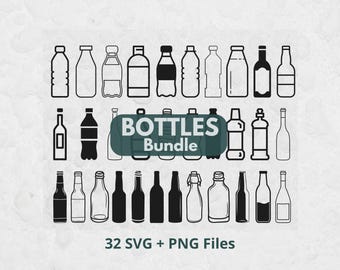 Fles SVG, SVG-bestanden voor Cricut, Fles snijbestand, Fles clipart, Fles clipart afbeelding, Fles sjabloon, Drankje SVG, Flesvorm SVG, Drankje
