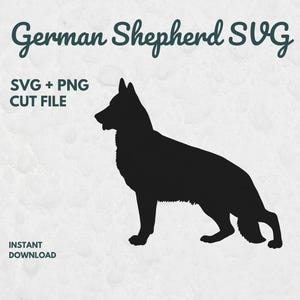 German Shepherd SVG File, SVG Files for Cricut, Dog Svg, Dog Clipart, German Shepherd Silhouette, Dog Silhouette, Dog Lover SVG, Dogs Svg
