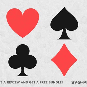 Card Suits SVG, SVG Files for Cricut, Vegas SVG, Casino Clipart, Card Deck Clipart, Poker Svg, Card Cut File, Suits Cut File, Gambler Svg