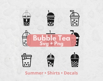 Bubble Tea SVG, SVG Files for Cricut, Tea Clipart, Tea SVG, Kids Clipart, Refreshment Svg, Bubble svg, Drinks Svg, Summer Svg, Tea Drink