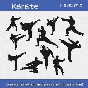 Karate Svg Bundle, SVG Files for Cricut, Karate Silhouette, Karate Clipart, Martial Arts, Karate Cut File, Martial Arts Clipart, Karate Png
